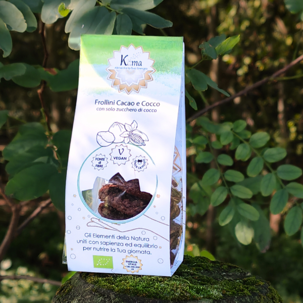 Biscotti Cacao e Cocco con zucchero di cocco 180g - immagine 2