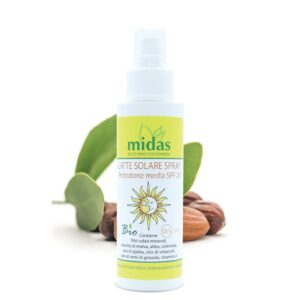 LATTE SOLARE SPRAY PROTEZIONE MEDIA SPF 20 BIO CON FILTRI SOLARI MINERALI