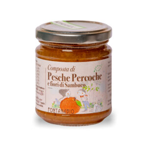 COMPOSTA DI PESCHE E FIORI DI SAMBUCO GR 210